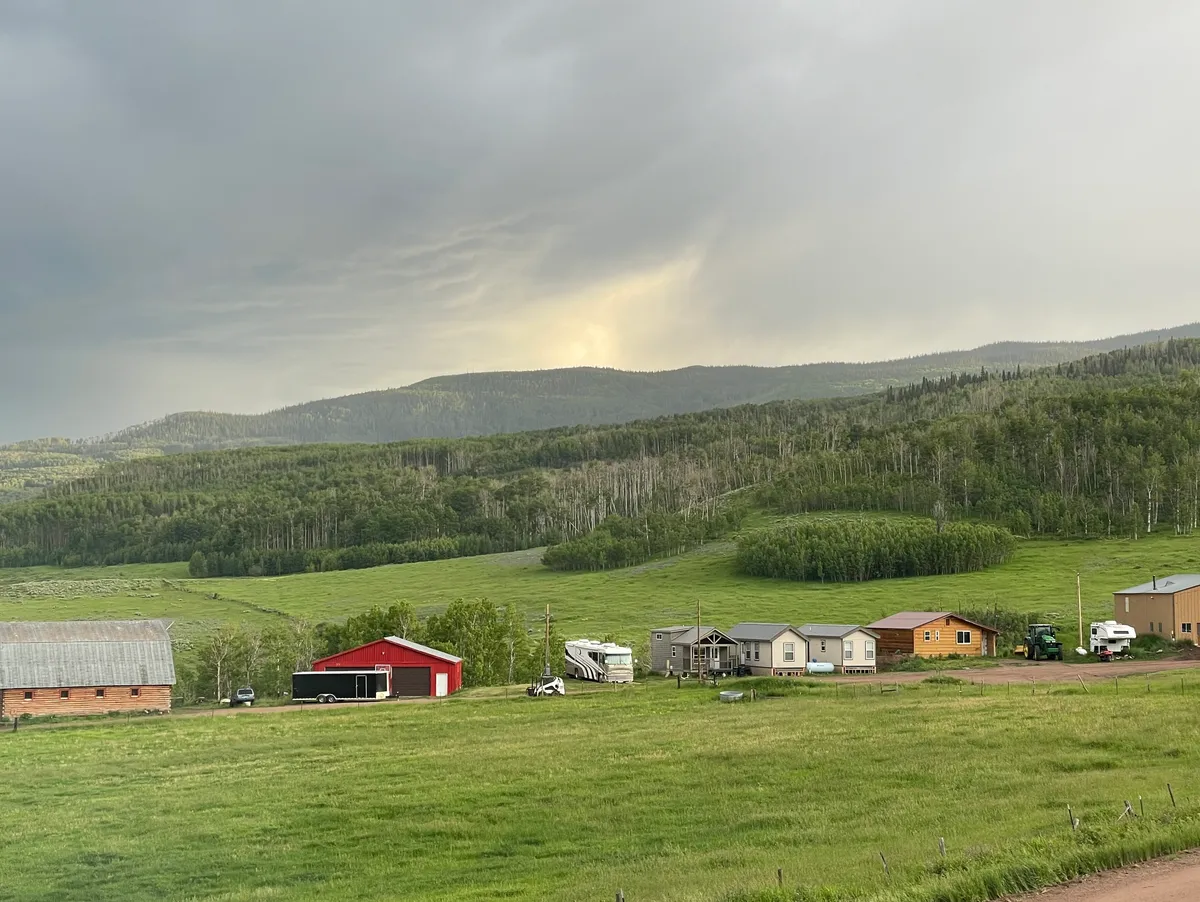 stormy view of Fish and Cross ranch
