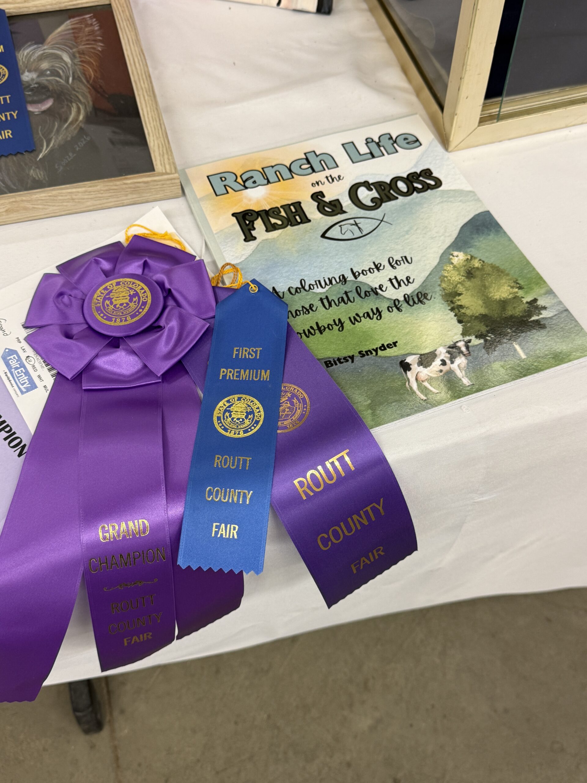 Coloring book with Grand Champion Ribbons.
